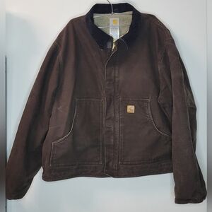 Carhartt Brown J184 XXL Sherpa Jacket Vintage